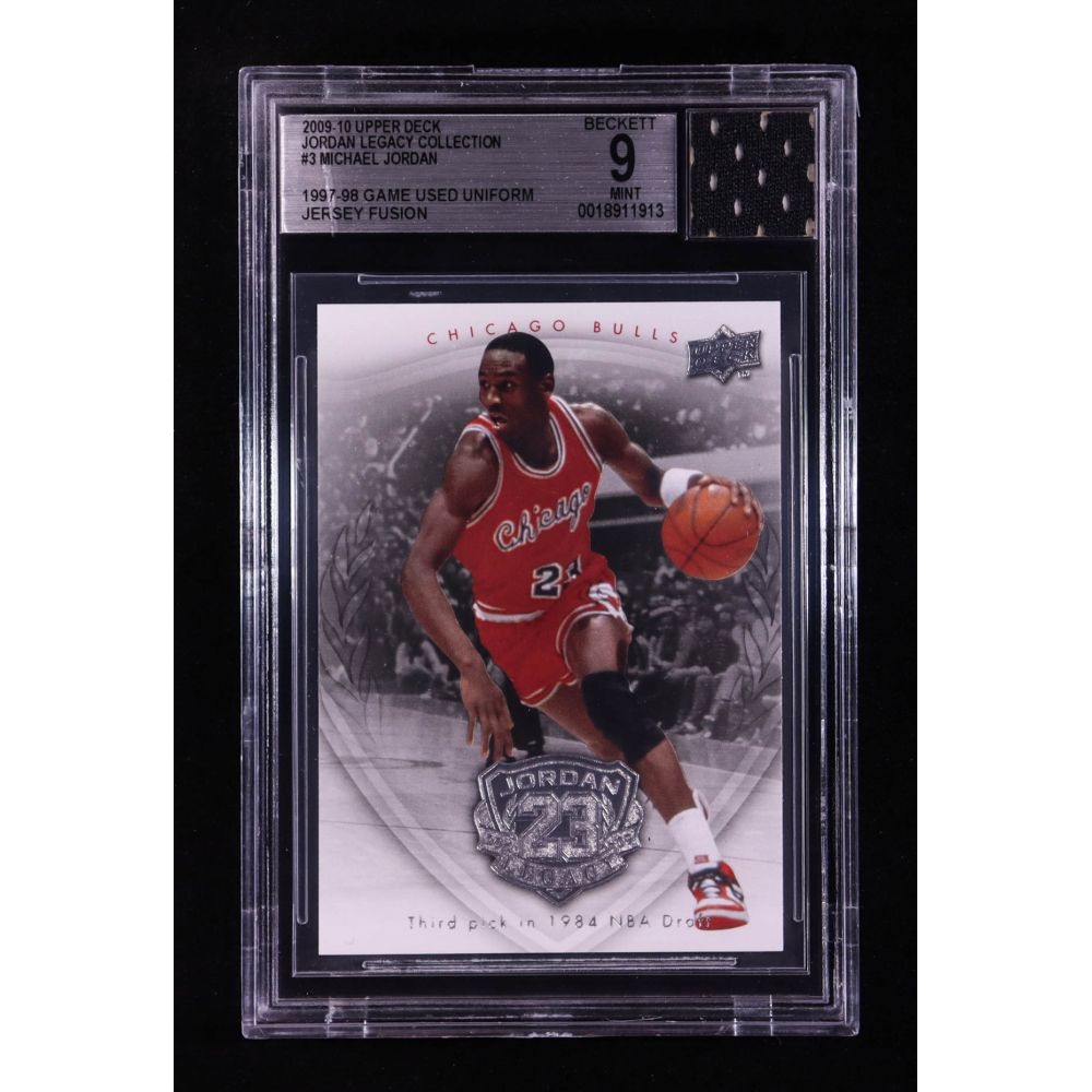 Michael Jordan 2009-10 Upper Deck Michael Jordan Legacy Collection #3 With Game-Used Uniform Swatch (BGS 9) at PristineAuction.com