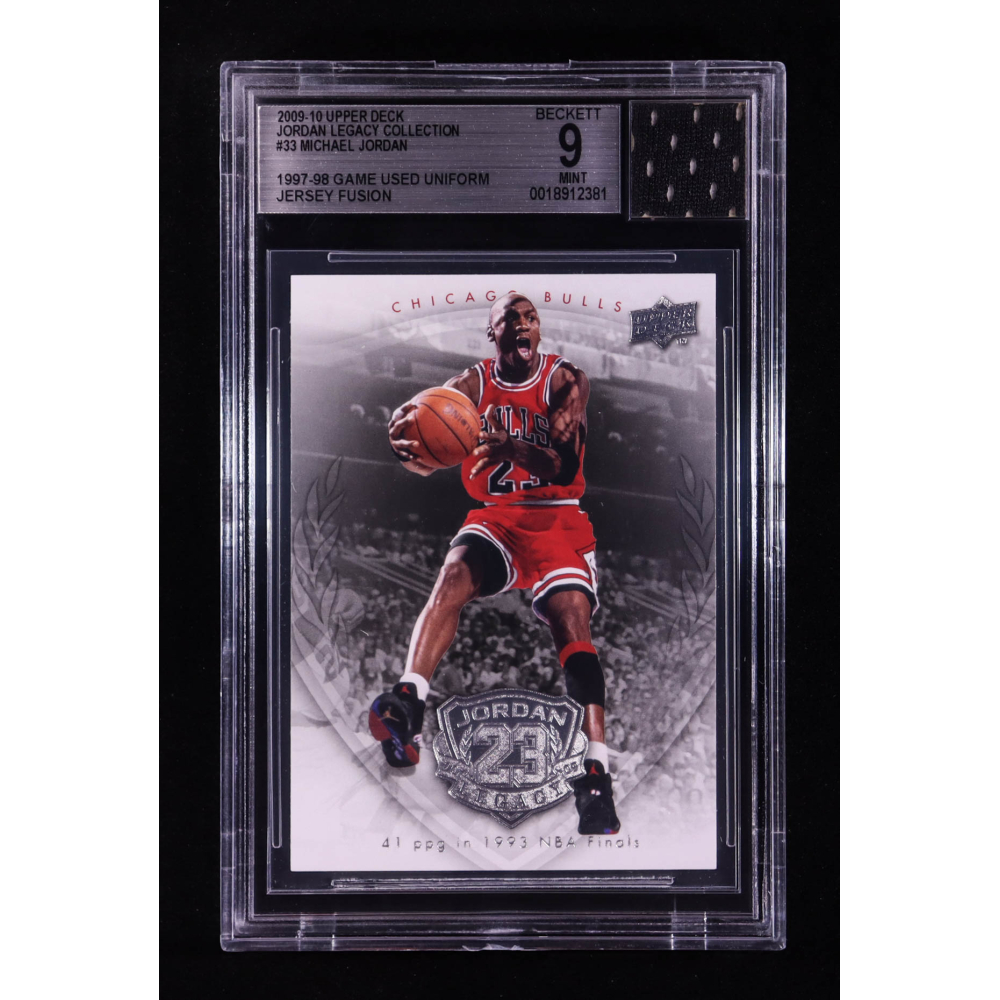 Michael Jordan 2009-10 Upper Deck Michael Jordan Legacy Collection #33 With Game-Used Uniform Swatch (BGS 9) at PristineAuction.com