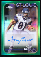 Torry Holt 2024 Topps Chrome Autographs Green Refractors #BATHO #18/99 at PristineAuction.com