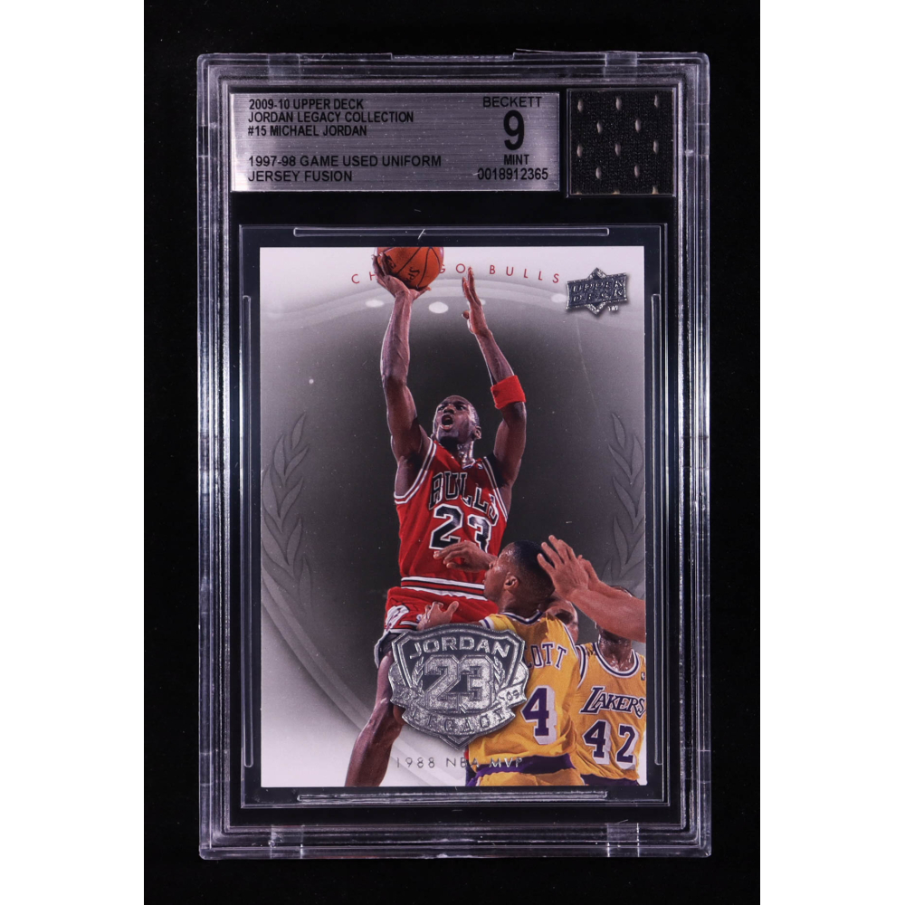 Michael Jordan 2009-10 Upper Deck Michael Jordan Legacy Collection #15 With Game-Used Uniform Swatch (BGS 9) at PristineAuction.com