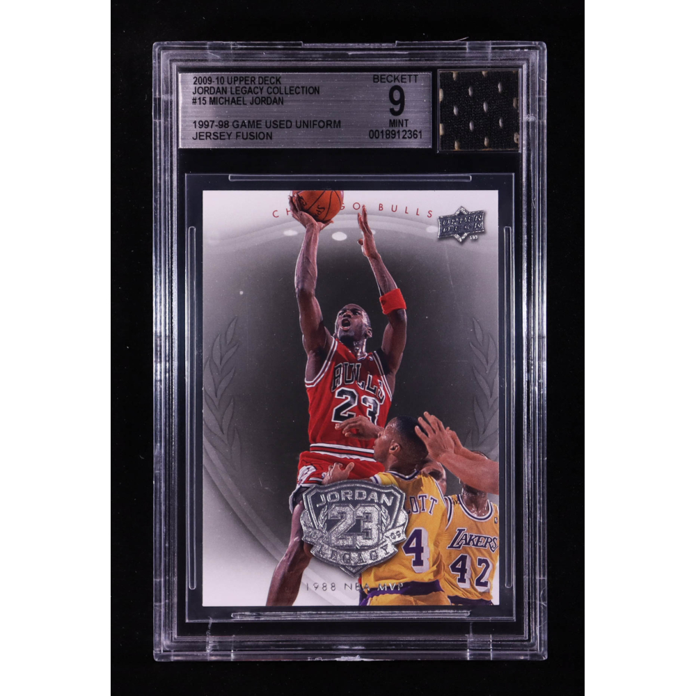 Michael Jordan 2009-10 Upper Deck Michael Jordan Legacy Collection #15 With Game-Used Uniform Swatch (BGS 9) at PristineAuction.com
