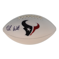 Deshaun Watson Signed Texans Logo Football (Watson) at PristineAuction.com