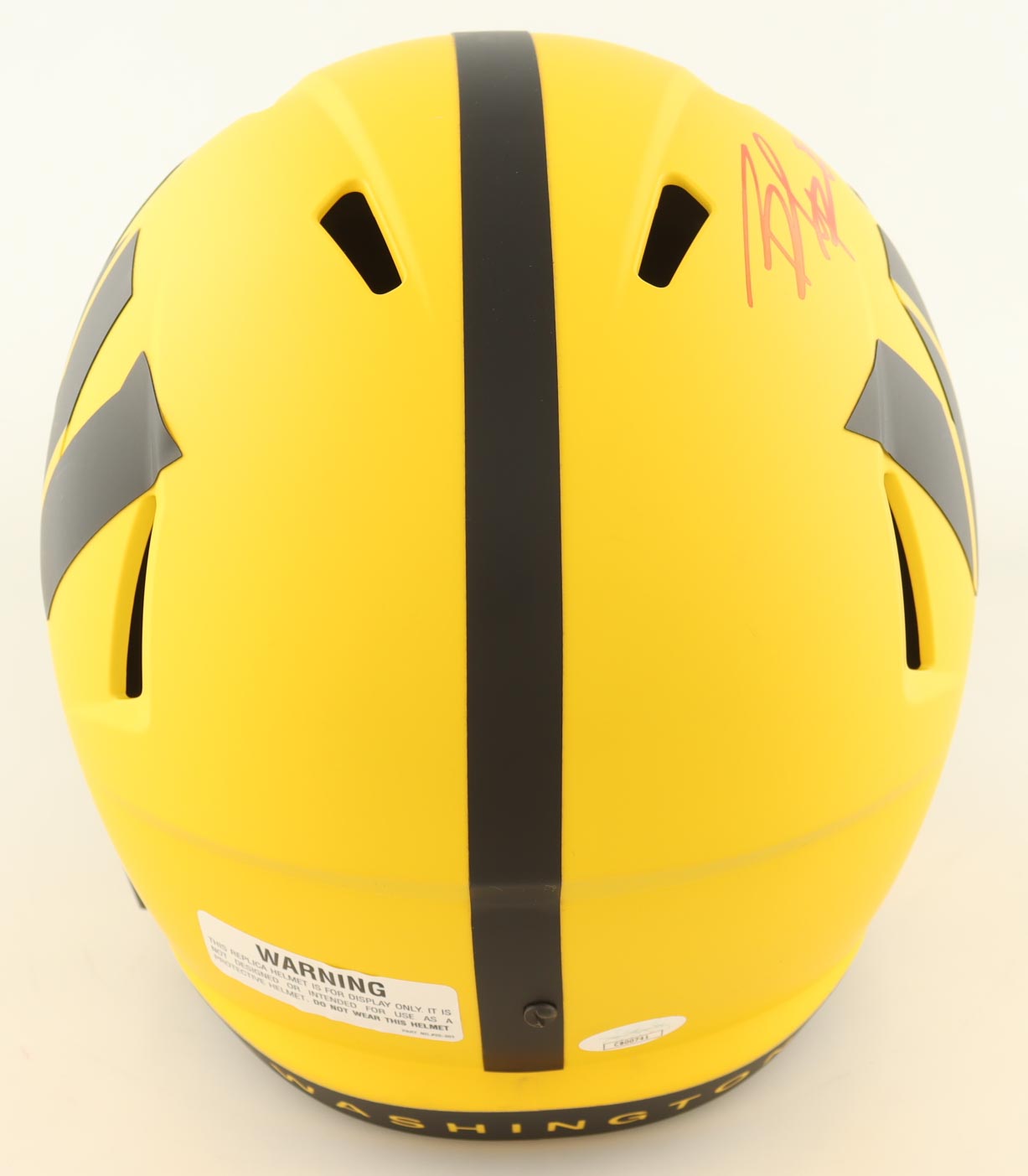 Brian Robinson Jr. Signed Commanders Full-Size Rave Alternate Speed Helmet With Visor Inscribed "Raise Hail" (JSA) at PristineAuction.com Brian Robinson Jr. Signed Commanders Full-Size Rave Alternate Speed Helmet With Visor Inscribed "Raise Hail" (JSA) at PristineAuction.com