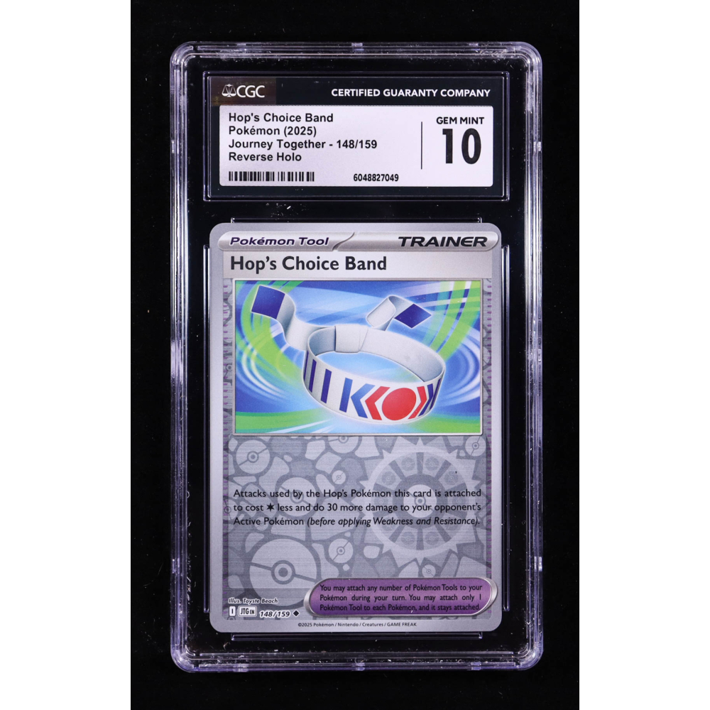 Hop's Choice Band 2025 Pokemon Journey Together #148 (CGC 10) at PristineAuction.com