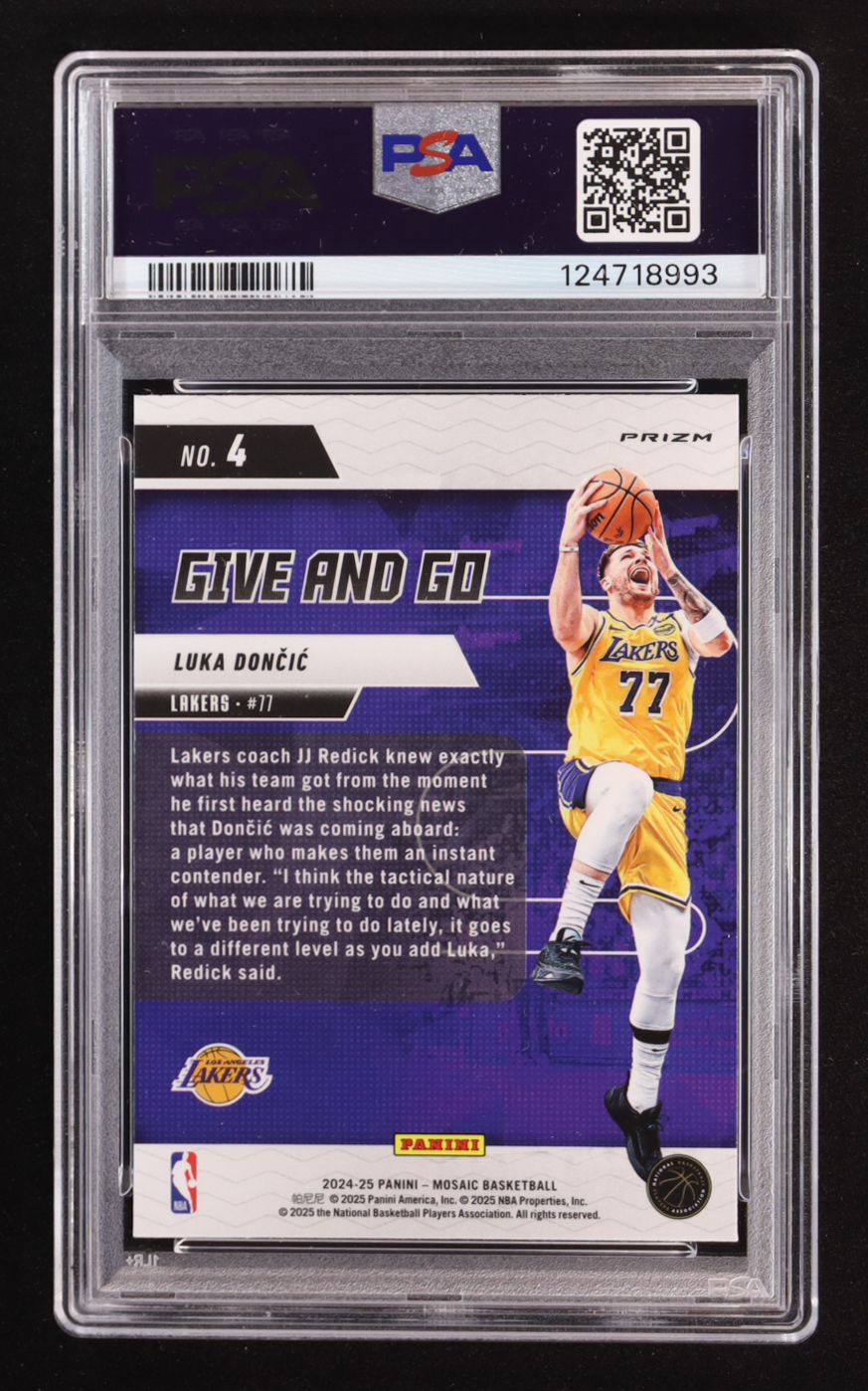 Luka Doncic 2024-25 Panini Mosaic Give And Go Green #4 (PSA 10) at PristineAuction.com Luka Doncic 2024-25 Panini Mosaic Give And Go Green #4 (PSA 10) at PristineAuction.com