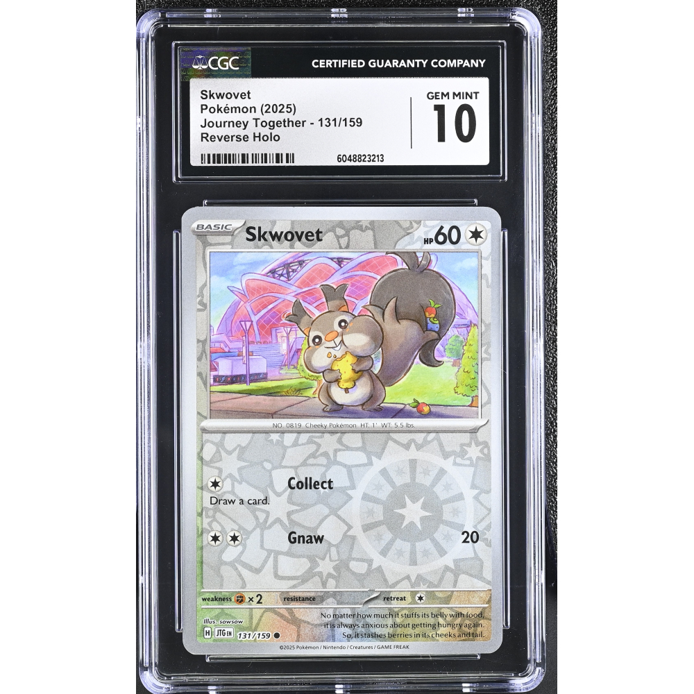 Skwovet 2025 Pokemon Journey Together #131/159 (CGC 10) at PristineAuction.com