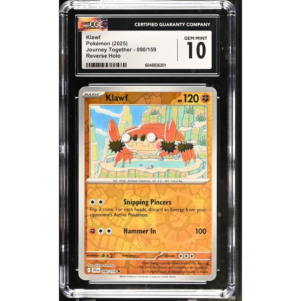 Klawf 2025 Pokemon Journey Together #090/159 (CGC 10) at PristineAuction.com