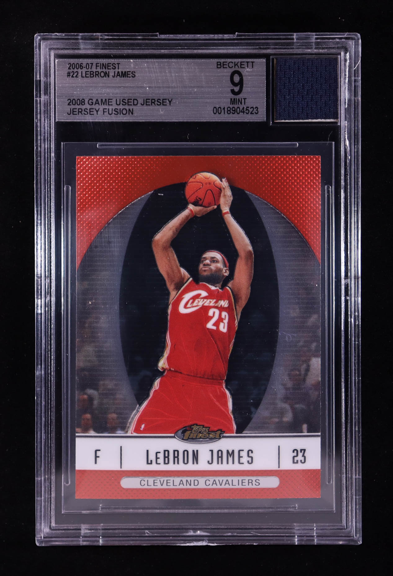LeBron James 2006-07 Finest #22 With Game-Used Jersey Swatch (BGS 9) at PristineAuction.com LeBron James 2006-07 Finest #22 With Game-Used Jersey Swatch (BGS 9) at PristineAuction.com