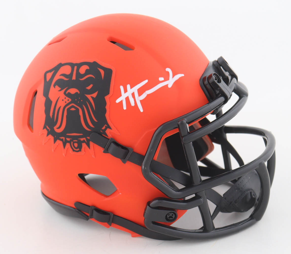 Harold Fannin Signed Browns Rave Alternate Speed Mini Helmet (JSA) at PristineAuction.com Harold Fannin Signed Browns Rave Alternate Speed Mini Helmet (JSA) at PristineAuction.com