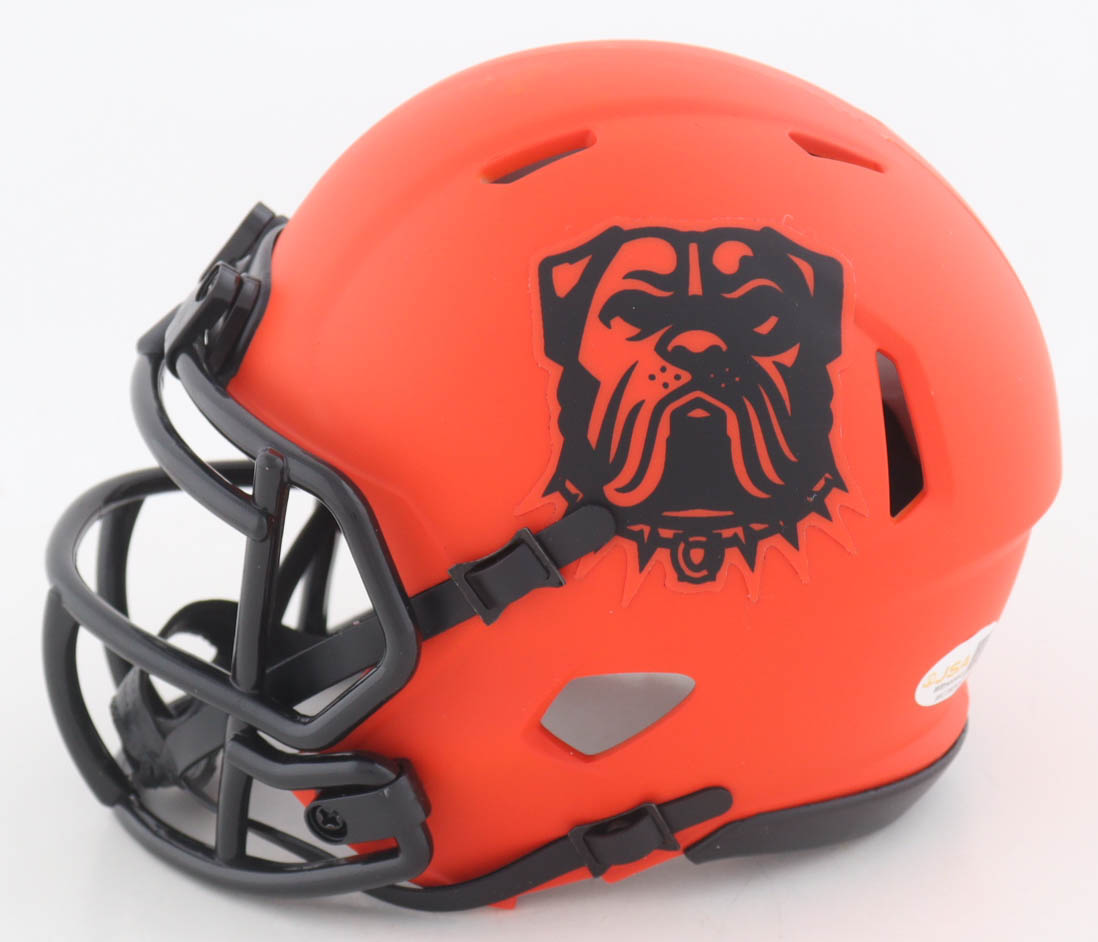 Harold Fannin Signed Browns Rave Alternate Speed Mini Helmet (JSA) at PristineAuction.com Harold Fannin Signed Browns Rave Alternate Speed Mini Helmet (JSA) at PristineAuction.com