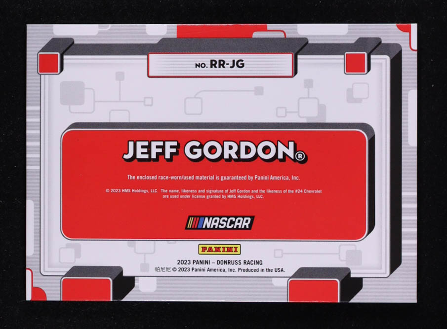 Jeff Gordon 2023 Donruss Race Day Relics Red #30 #04/25 at PristineAuction.com Jeff Gordon 2023 Donruss Race Day Relics Red #30 #04/25 at PristineAuction.com