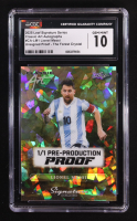 Lionel Messi 2025 Leaf Signature Series Classic Art Autographs Pre-Production Proof The Forest Crystal Unsigned Proof #CA-LM1 #1/1 (CGC 10) at PristineAuction.com