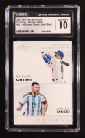 Shohei Ohtani / Lionel Messi 2023 Leaf Special Release Exclusive Legends Edition Double #ELE-06 (CGC 10) at PristineAuction.com