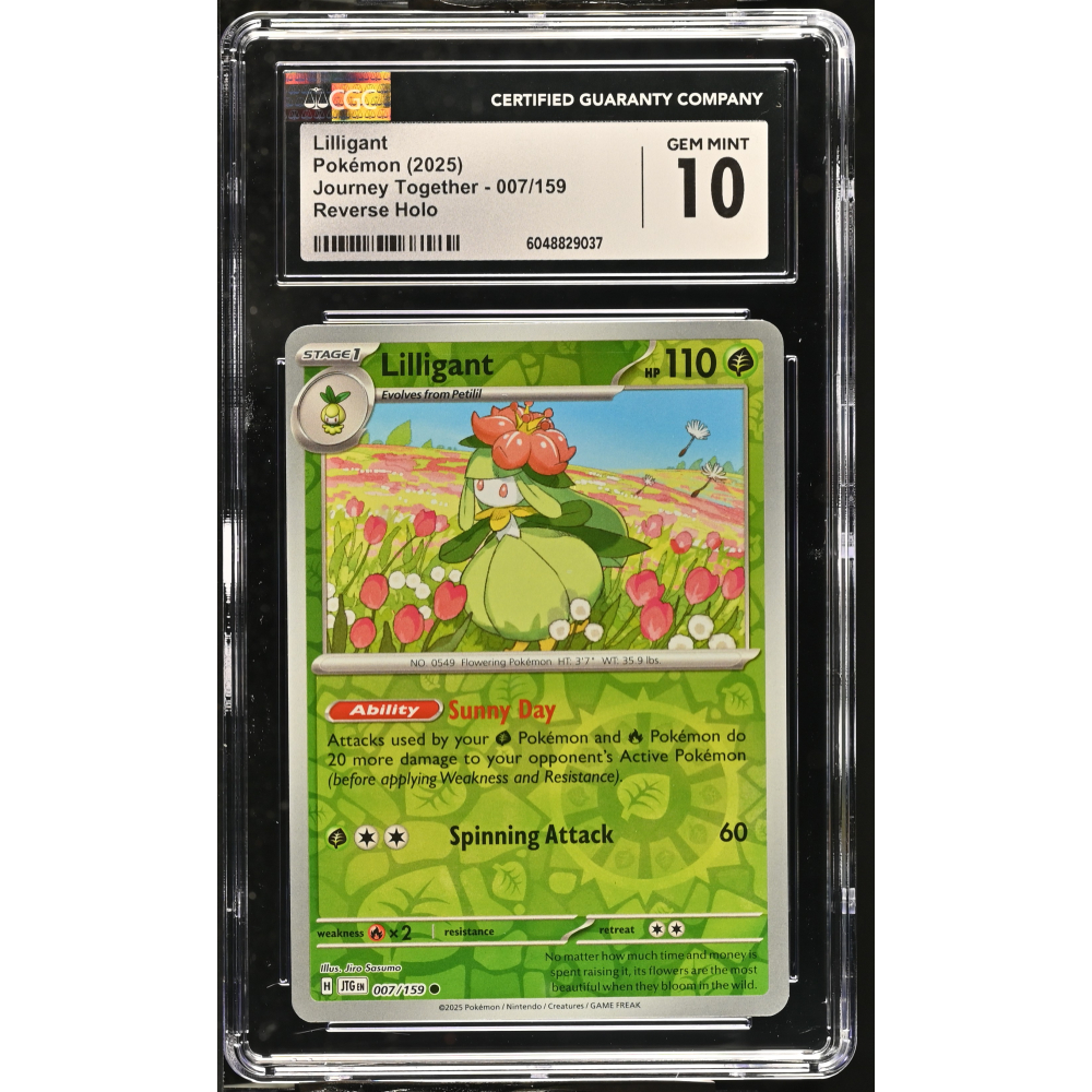 Lilligant 2025 Pokemon Journey Together #007/159 (CGC 10) at PristineAuction.com
