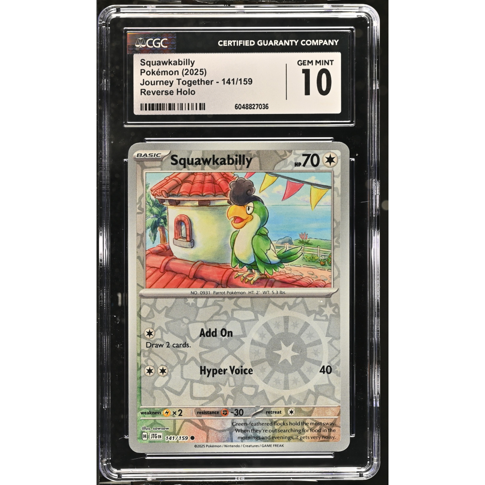 Squawkabilly 2025 Pokemon Journey Together #141/159 (CGC 10) at PristineAuction.com