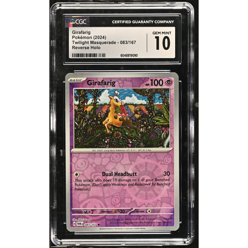 Girafarig 2024 Pokemon Twilight Masquerade #083/167 (CGC 10) at PristineAuction.com