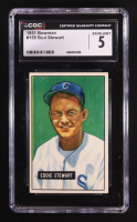 Bud Stewart 1951 Bowman #159 (CGC 5) at PristineAuction.com