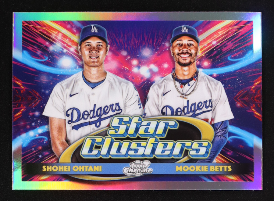 Mookie Betts / Shohei Ohtani 2025 Topps Cosmic Chrome Dual Star Clusters #DSC4 at PristineAuction.com Mookie Betts / Shohei Ohtani 2025 Topps Cosmic Chrome Dual Star Clusters #DSC4 at PristineAuction.com