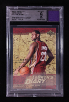 LeBron James 2003-04 Upper Deck LeBron's Diary #LJ9 RC With Practice Jersey Swatch (BGS 9) at PristineAuction.com