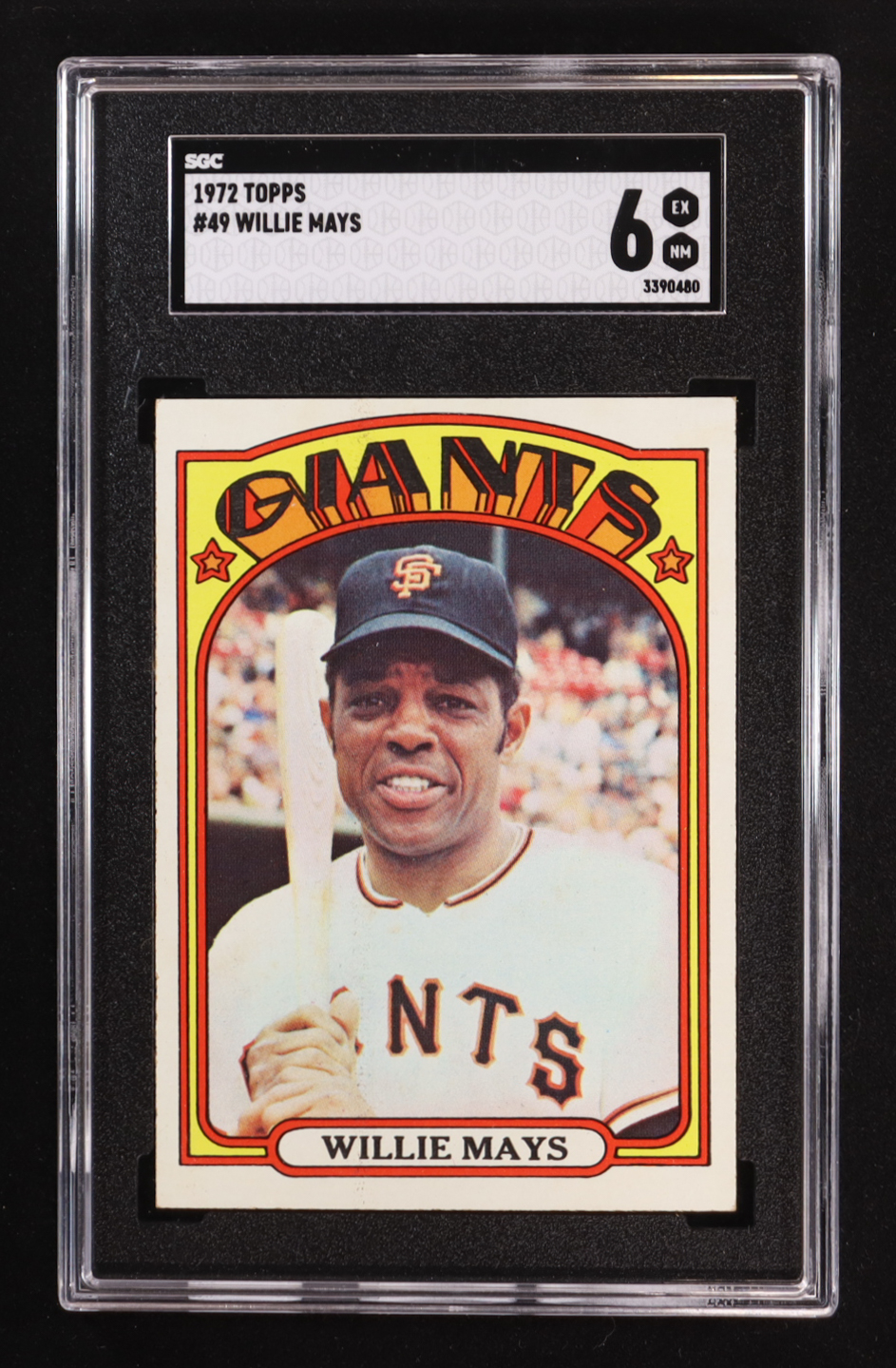 Willie Mays 1972 Topps #49 (SGC 6) at PristineAuction.com Willie Mays 1972 Topps #49 (SGC 6) at PristineAuction.com