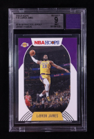LeBron James 2020-21 Hoops #146 With Practice Jersey Swatch (BGS 9) at PristineAuction.com
