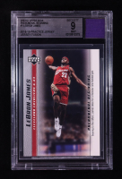 LeBron James 2003-04 Upper Deck Phenomenal Beginning LeBron James #5 RC With Practice Jersey Swatch (BGS 9) at PristineAuction.com