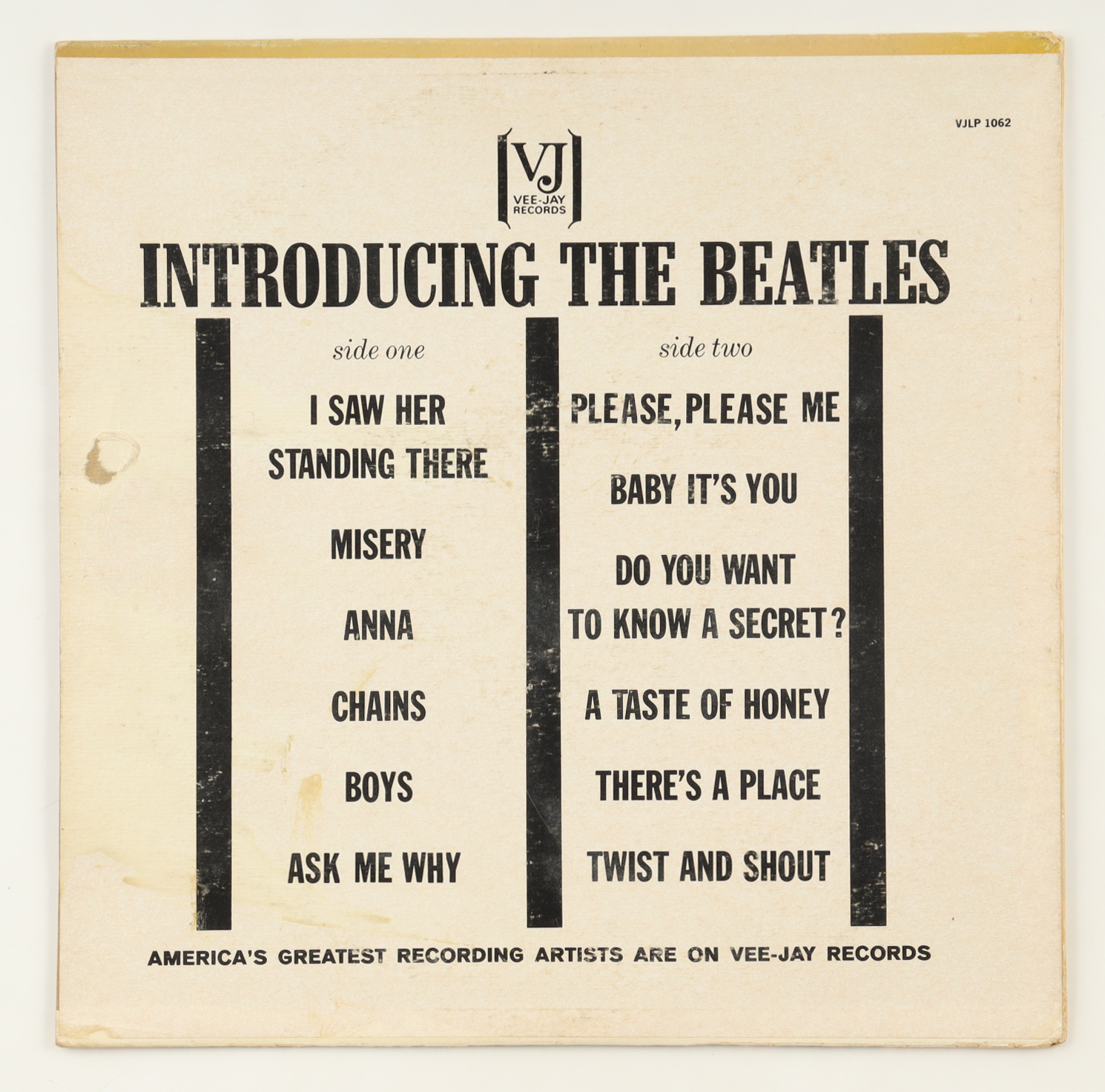 The Beatles "Introducing The Beatles" Vintage Vinyl LP Album with Record at PristineAuction.com The Beatles "Introducing The Beatles" Vintage Vinyl LP Album with Record at PristineAuction.com