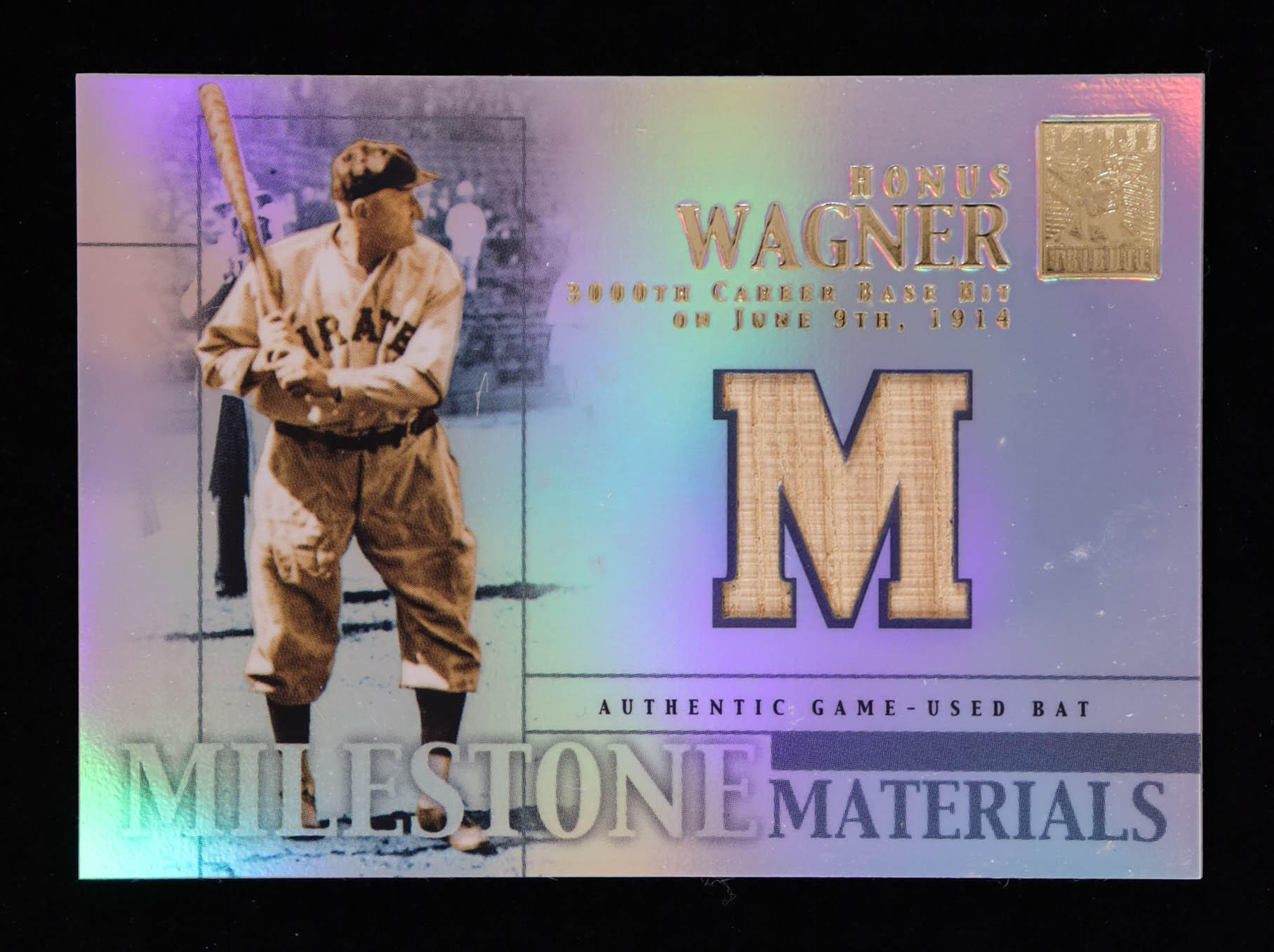 Honus Wagner 2002 Topps Tribute Milestone Materials #HW Bat at PristineAuction.com Honus Wagner 2002 Topps Tribute Milestone Materials #HW Bat at PristineAuction.com