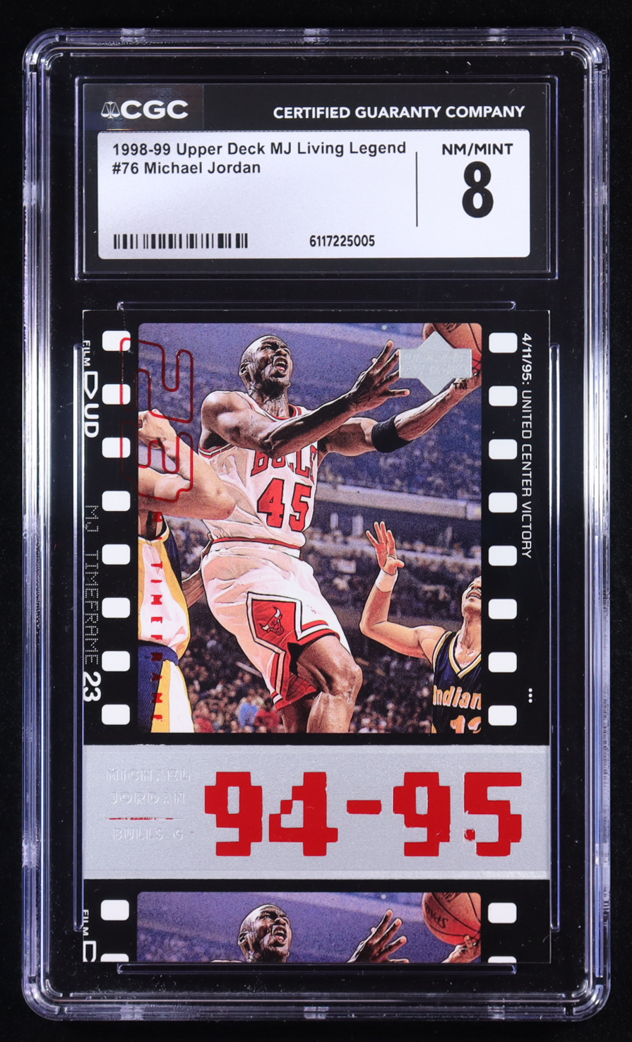 Michael Jordan 1998-99 Upper Deck MJ Living Legend #76 (CGC 8) at PristineAuction.com Michael Jordan 1998-99 Upper Deck MJ Living Legend #76 (CGC 8) at PristineAuction.com