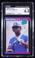 Ken Griffey Jr. 1989 Donruss RR #33 RC (CGC 6.5) at PristineAuction.com