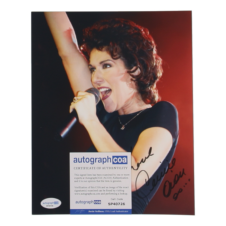 Celine Dion Signed 8x10 Photo (ACOA) at PristineAuction.com Celine Dion Signed 8x10 Photo (ACOA) at PristineAuction.com