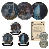 Star Wars Trilogy LE Colorized Set Of (3) Coins at PristineAuction.com