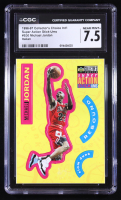 Michael Jordan 1996-97 Upper Deck Collector's Choice International Super Action Stick-Ums Italian #S30 (CGC 7.5) at PristineAuction.com