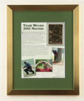 Tiger Woods Custom Framed Photo Display with 23kt Gold Trading Card & Masters Article at PristineAuction.com