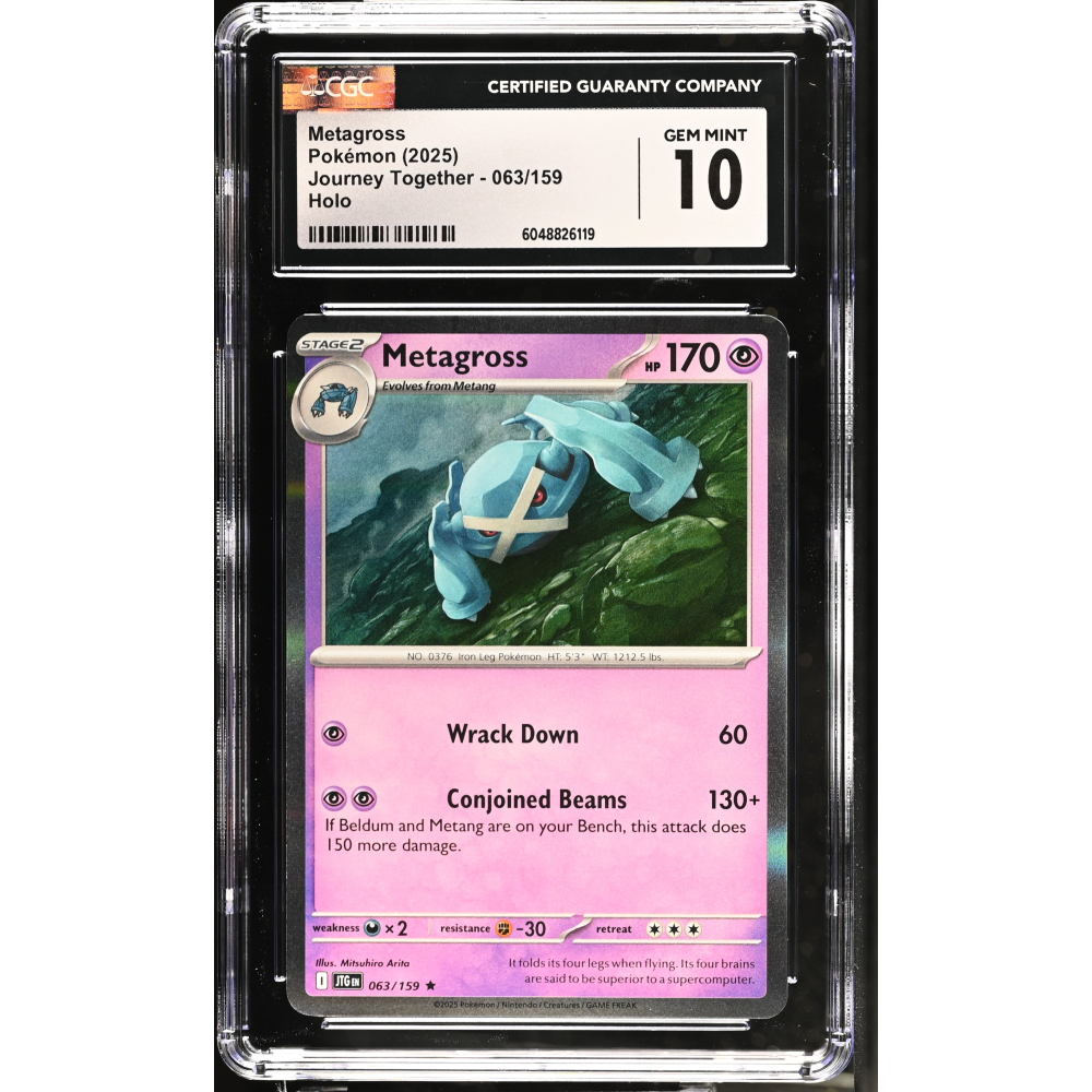 Metagross 2025 Pokemon Journey Together #063/159 (CGC 10) at PristineAuction.com