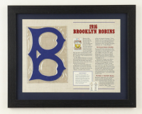 1916 Brooklyn Robins Custom Framed Commemorative Patch Display with Athletics Logo Pin at PristineAuction.com