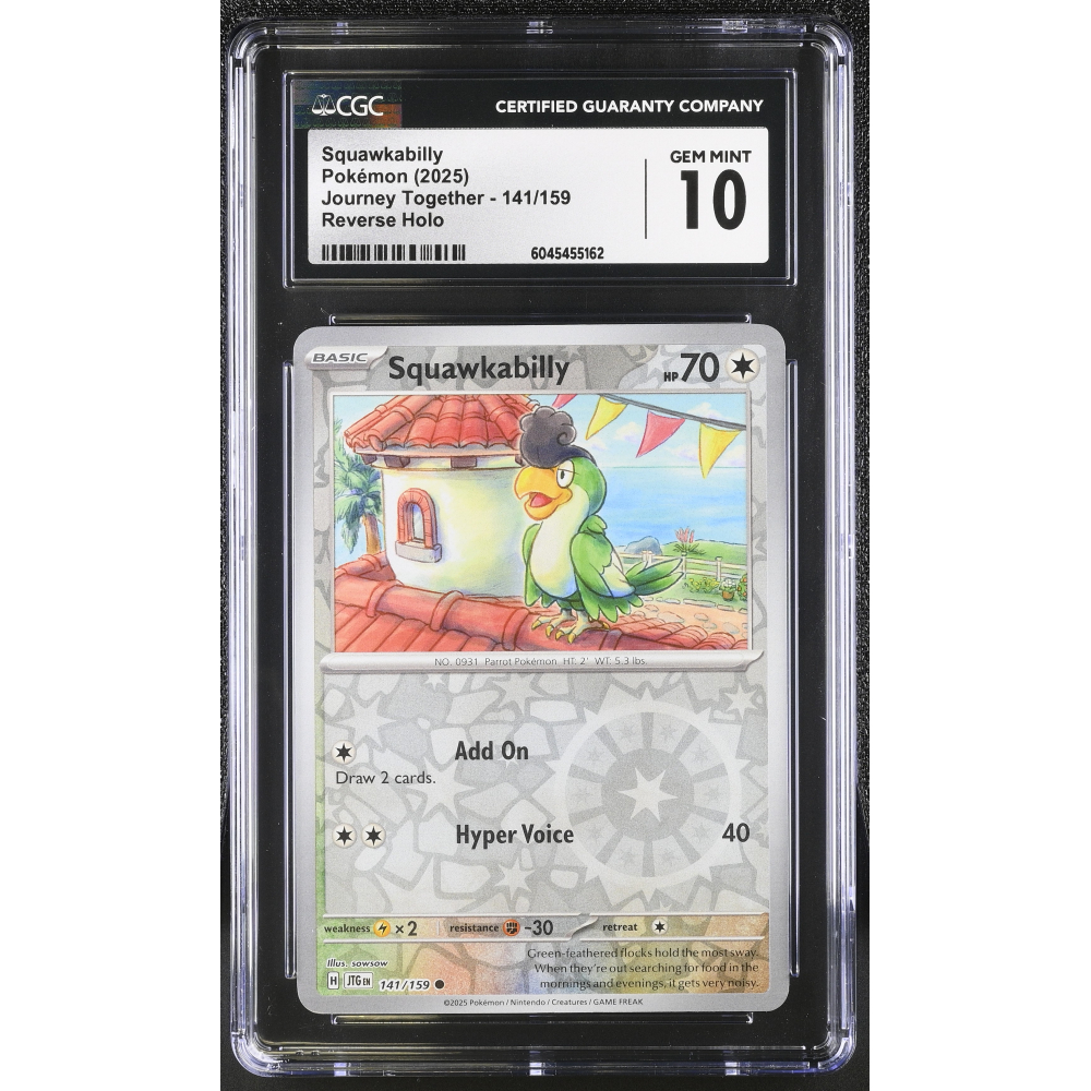 Squawkabilly 2025 Pokemon Journey Together #141/159 (CGC 10) at PristineAuction.com
