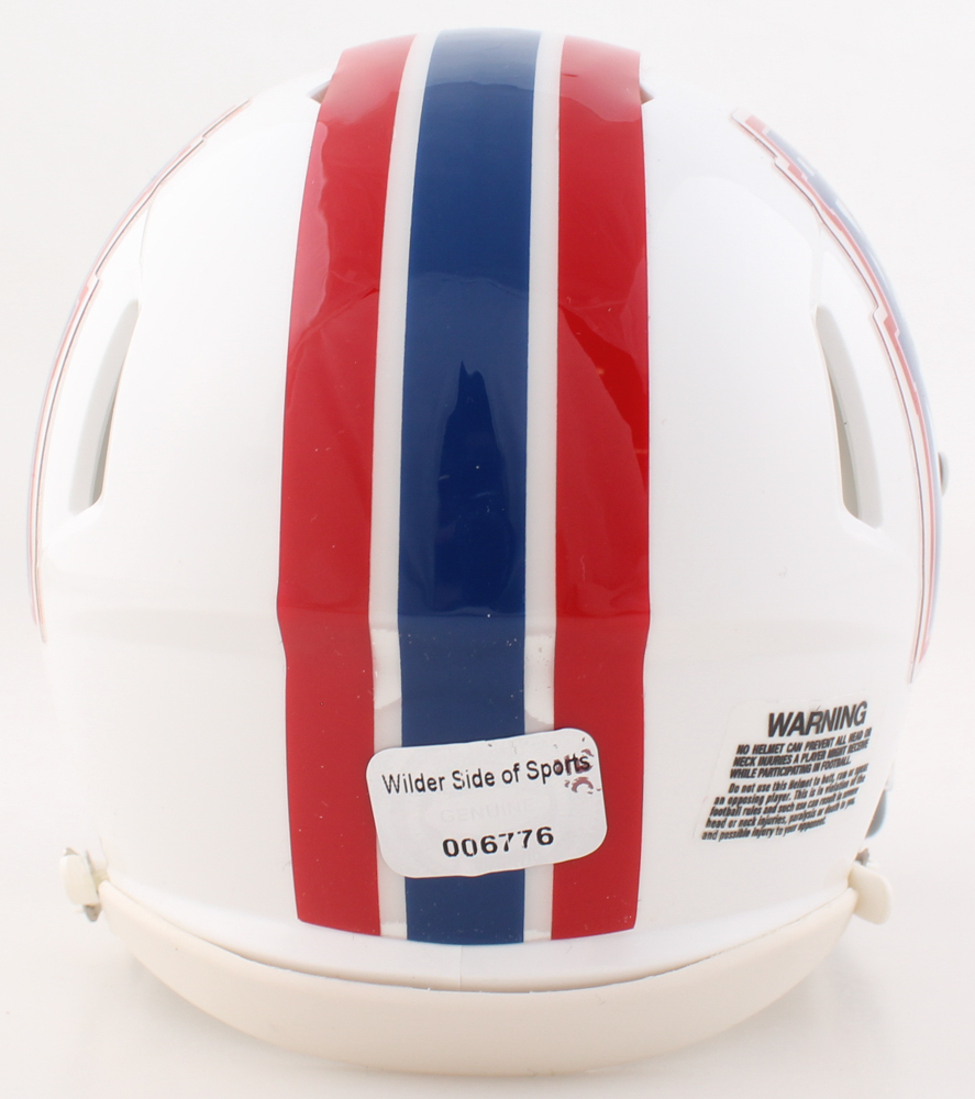 Haywood Jeffires Signed Oilers Throwback Alternate Speed Mini Helmet (Wilder) at PristineAuction.com Haywood Jeffires Signed Oilers Throwback Alternate Speed Mini Helmet (Wilder) at PristineAuction.com