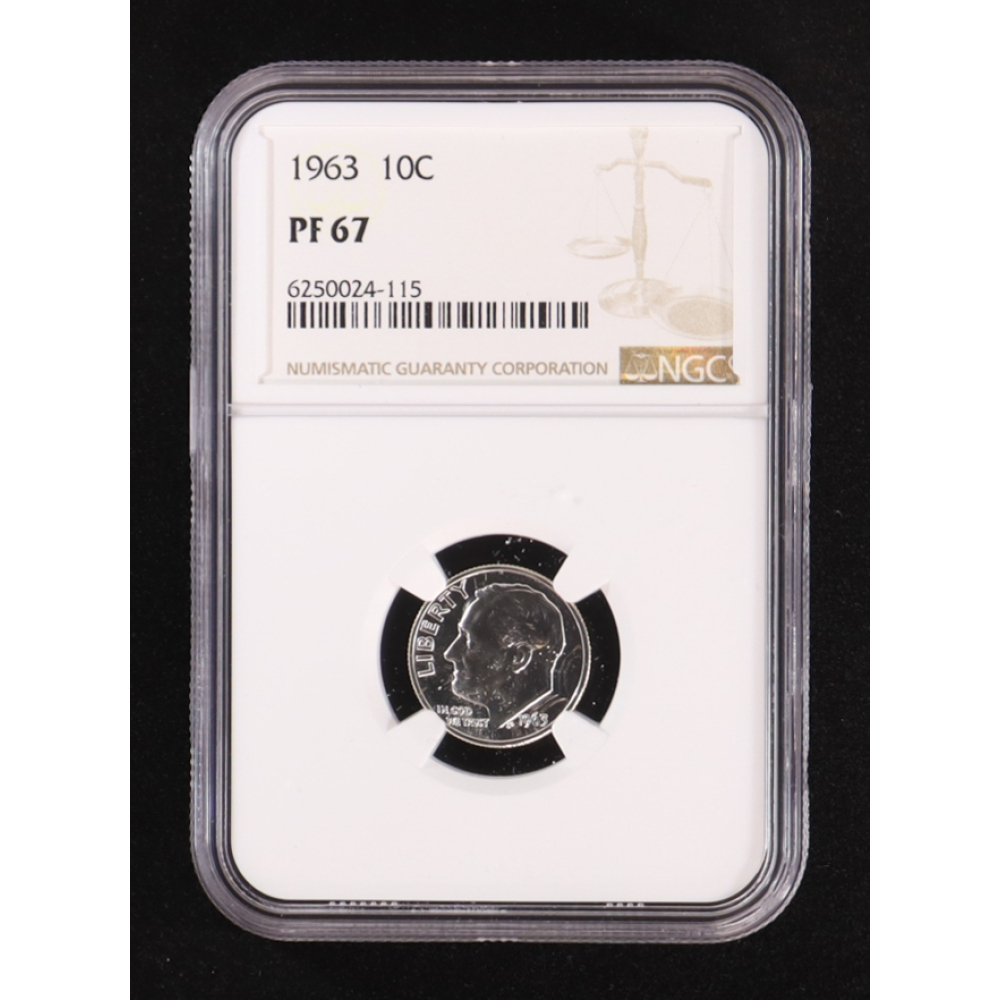 1963 Roosevelt Silver 10C Dime (NGC PF67) at PristineAuction.com
