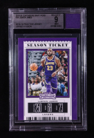 LeBron James 2019-20 Panini Contenders Draft Picks Variations #38 With Practice Jersey Swatch (BGS 9) at PristineAuction.com