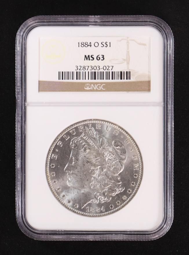 1884-O Morgan Silver $1 Dollar (NGC MS63) at PristineAuction.com 1884-O Morgan Silver $1 Dollar (NGC MS63) at PristineAuction.com