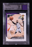 LeBron James 2018-19 Hoops #82 With Practice Jersey Swatch (BGS 9) at PristineAuction.com