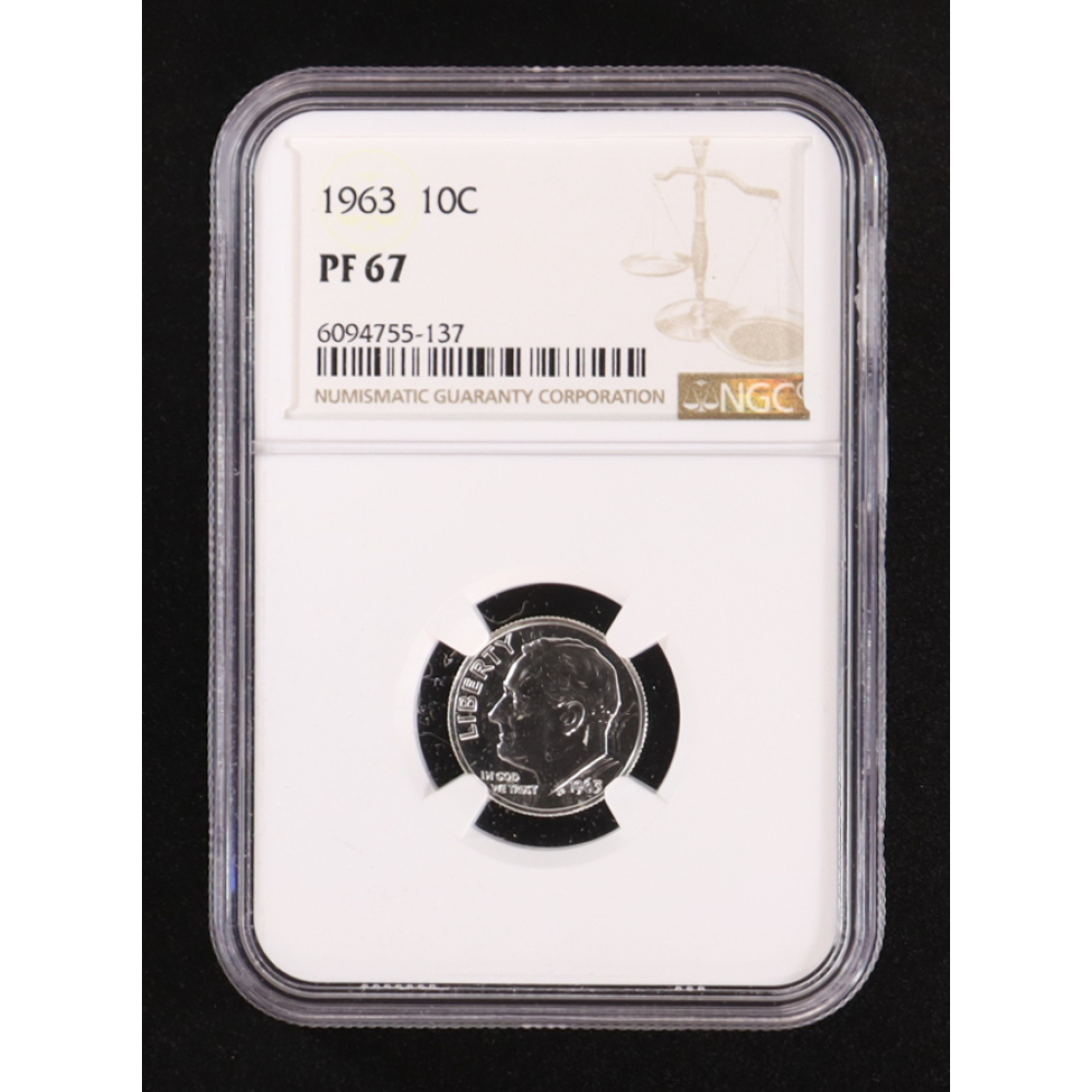 1963 Roosevelt Silver 10C Dime (NGC PF67) at PristineAuction.com