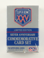 1991 Pro Set LE Super Bowl XXV Silver Anniversary Commemorative Set of (160) Super Bowl Cards at PristineAuction.com