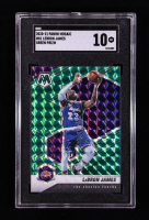 LeBron James 2020-21 Panini Mosaic Mosaic Green #81 (SGC 10) at PristineAuction.com