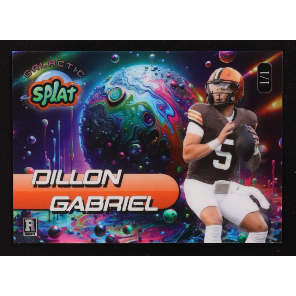 Dillon Gabriel 2025 Wild Card Splat Galactic Background #SGALc6-DG #1/1 RC at PristineAuction.com