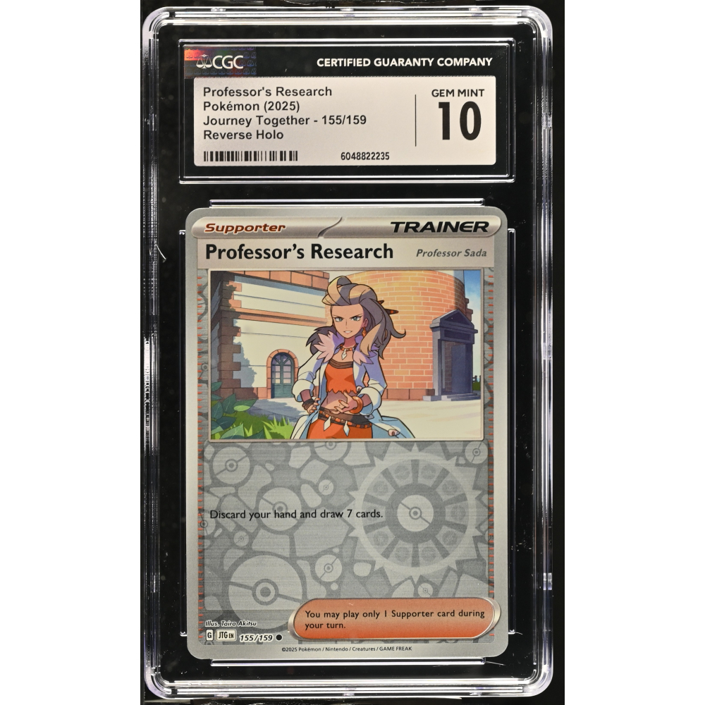 Professor's Research 2025 Pokemon Journey Together #155/159 (CGC 10) at PristineAuction.com