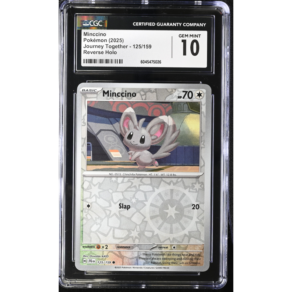 Minccino 2025 Pokemon Journey Together #125/159 (CGC 10) at PristineAuction.com