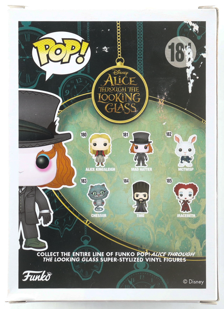 Johnny Depp Signed "Alice Through The Looking Glass" #181 Mad Hatter Funko Pop! Vinyl Figure (JSA) at PristineAuction.com Johnny Depp Signed "Alice Through The Looking Glass" #181 Mad Hatter Funko Pop! Vinyl Figure (JSA) at PristineAuction.com