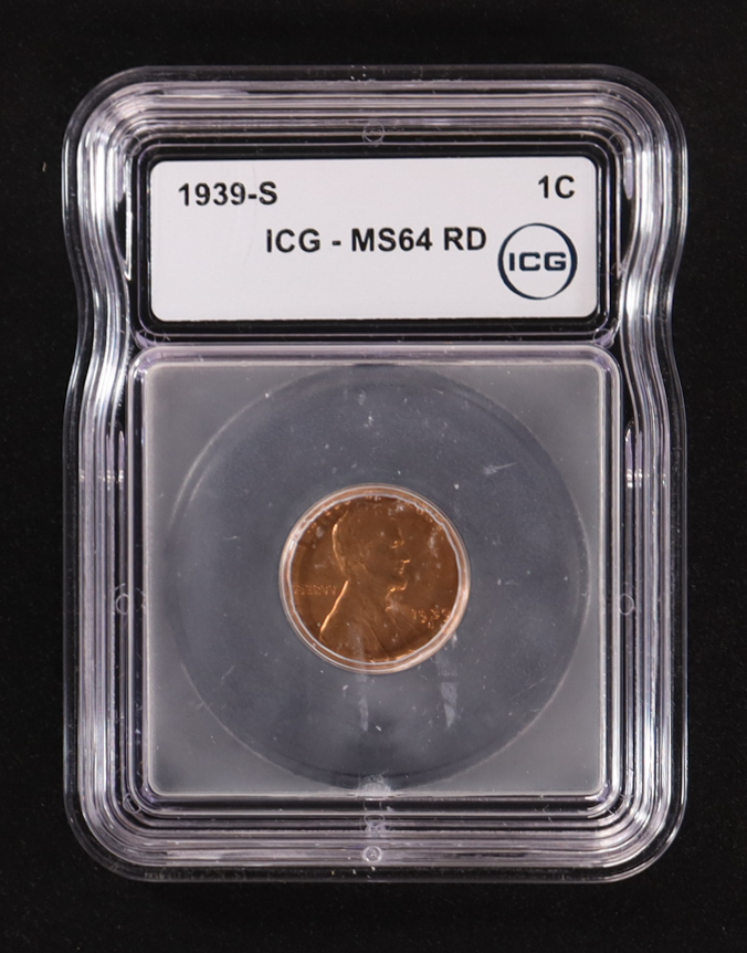 1939-S Lincoln Wheat 1C Cent (ICG MS64 RD) at PristineAuction.com 1939-S Lincoln Wheat 1C Cent (ICG MS64 RD) at PristineAuction.com
